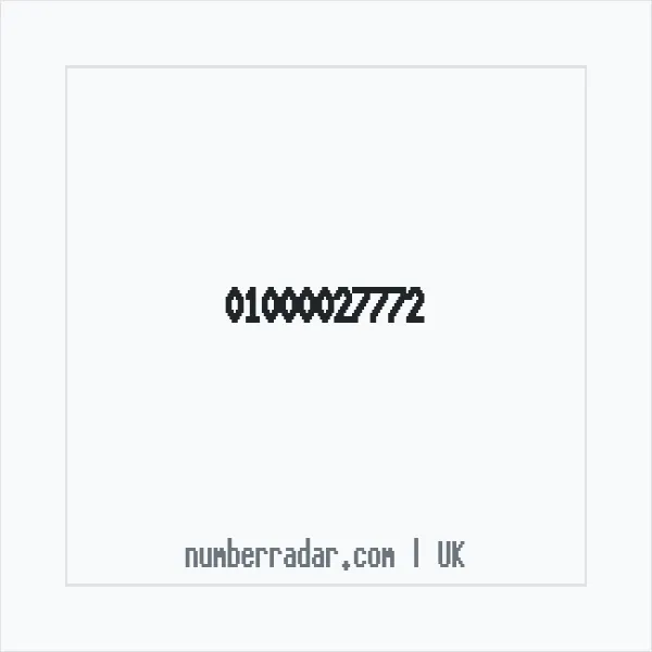 Reverse number check for +44 1000 027772 — who called me?