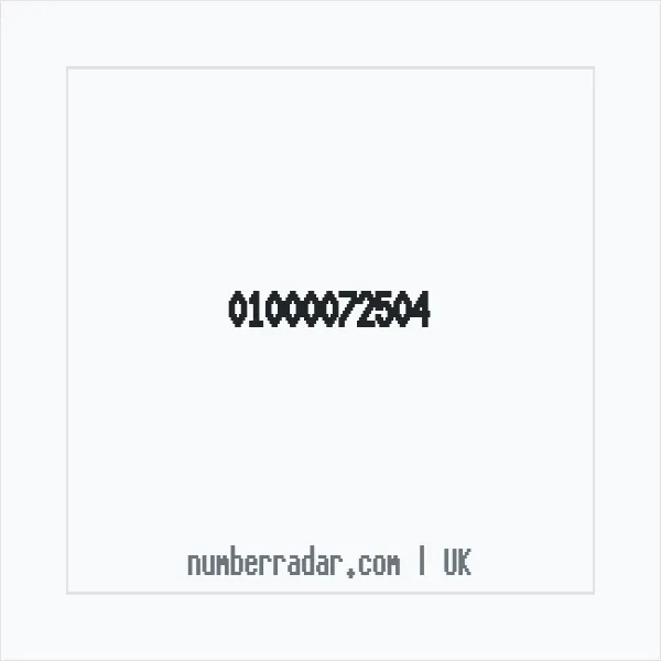 Reverse number check for +44 1000 072504 — who called me?