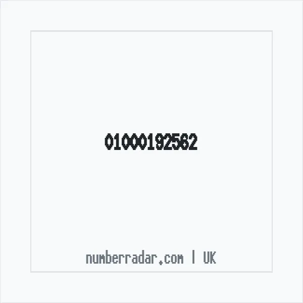 Reverse number check for +44 1000 192562 — who called me?