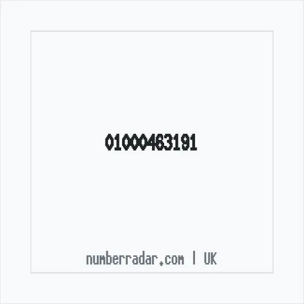 Reverse number check for +44 1000 463191 — who called me?
