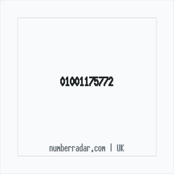 Reverse number check for +44 1001 175772 — who called me?