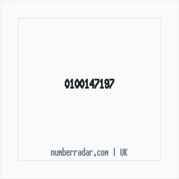 Reverse number check for +44 100147197 — who called me?