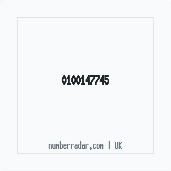 Reverse number check for +44 100147745 — who called me?