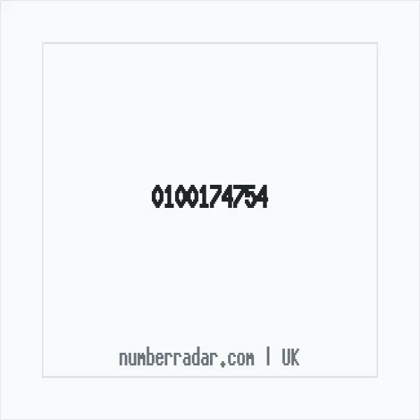 Reverse number check for +44 100174754 — who called me?