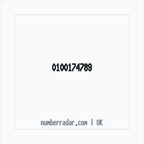 Reverse number check for +44 100174789 — who called me?