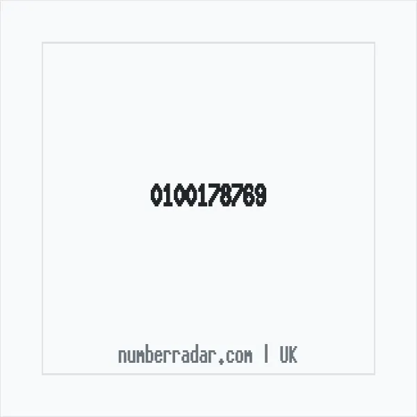Reverse number check for +44 100178769 — who called me?