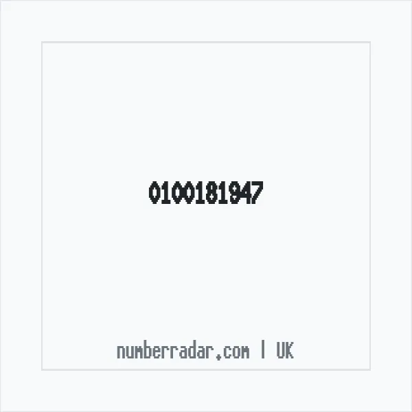Reverse number check for +44 100181947 — who called me?