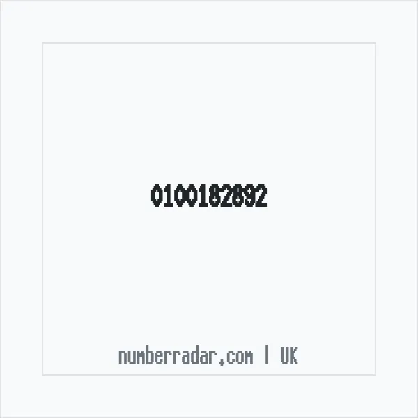 Reverse number check for +44 100182892 — who called me?