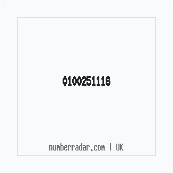 Reverse number check for +44 100251116 — who called me?