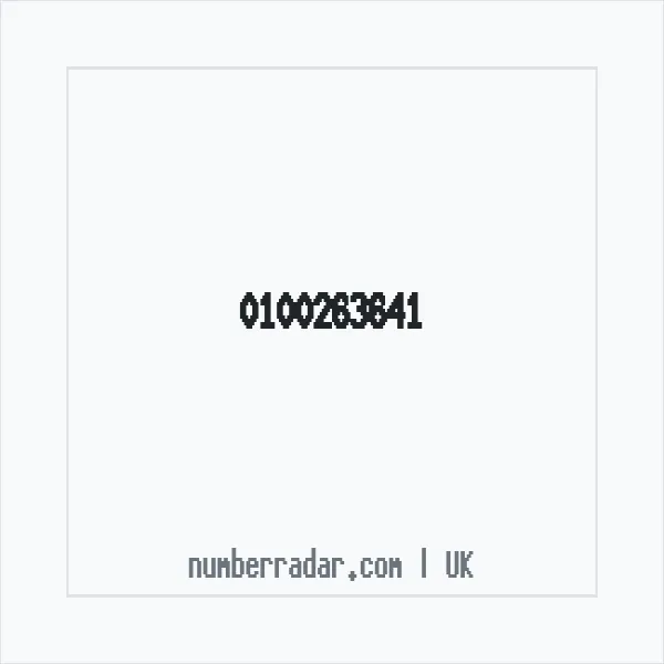 Reverse number check for +44 100263641 — who called me?