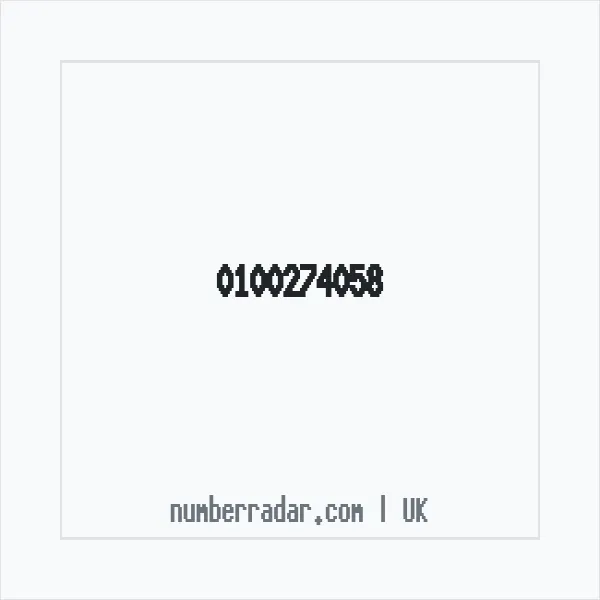 Reverse number check for +44 100274058 — who called me?