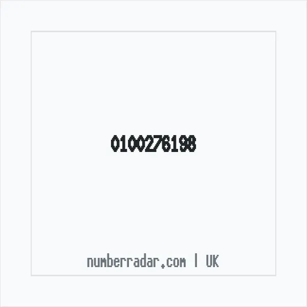 Reverse number check for +44 100276198 — who called me?