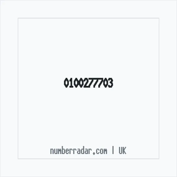 Reverse number check for +44 100277703 — who called me?