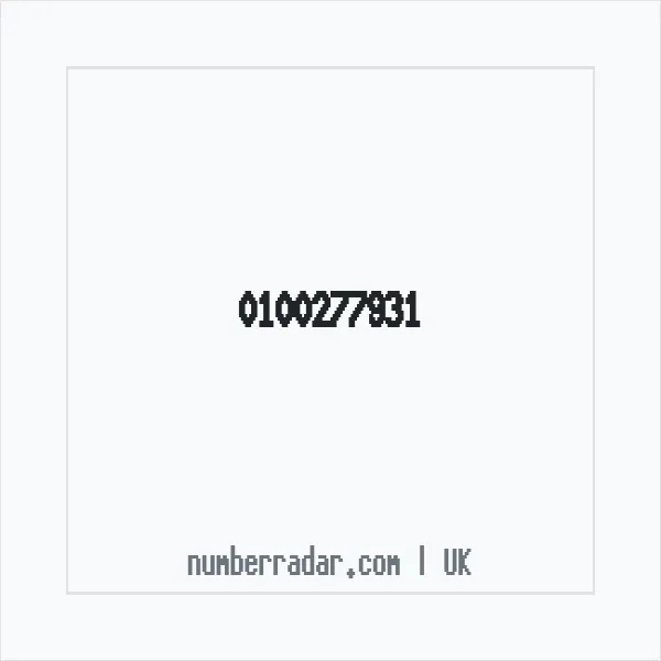 Reverse number check for +44 100277931 — who called me?