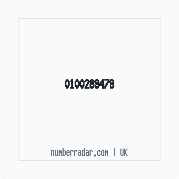 Reverse number check for +44 100289479 — who called me?
