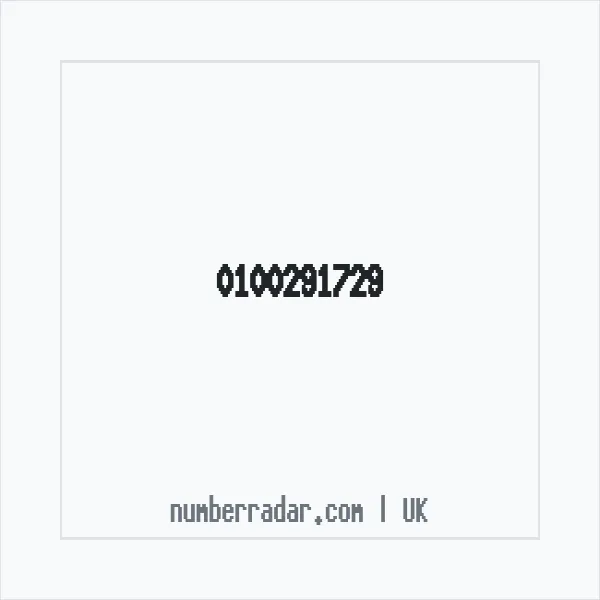 Reverse number check for +44 100291729 — who called me?