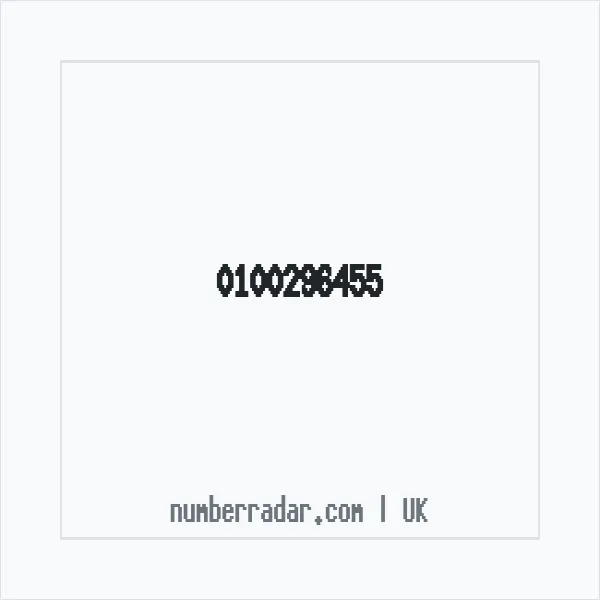 Reverse number check for +44 100296455 — who called me?