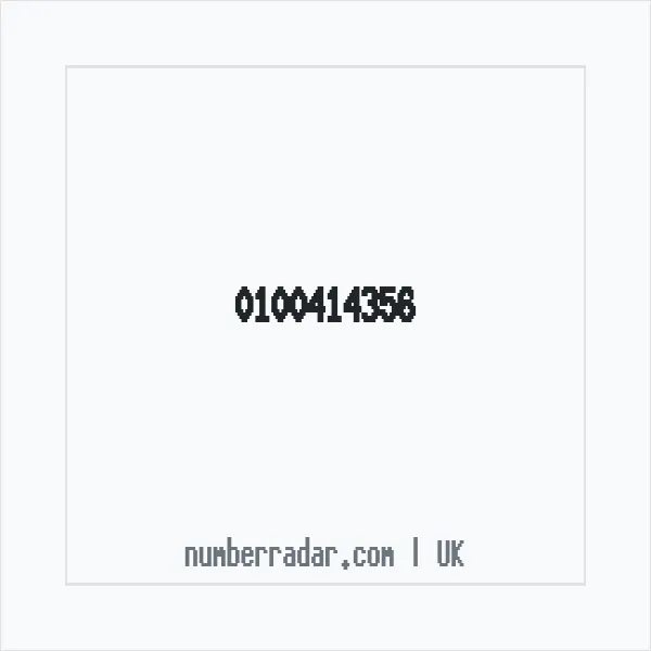 Reverse number check for +44 100414356 — who called me?