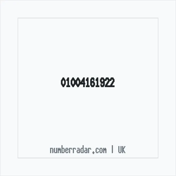 Reverse number check for +44 1004 161922 — who called me?