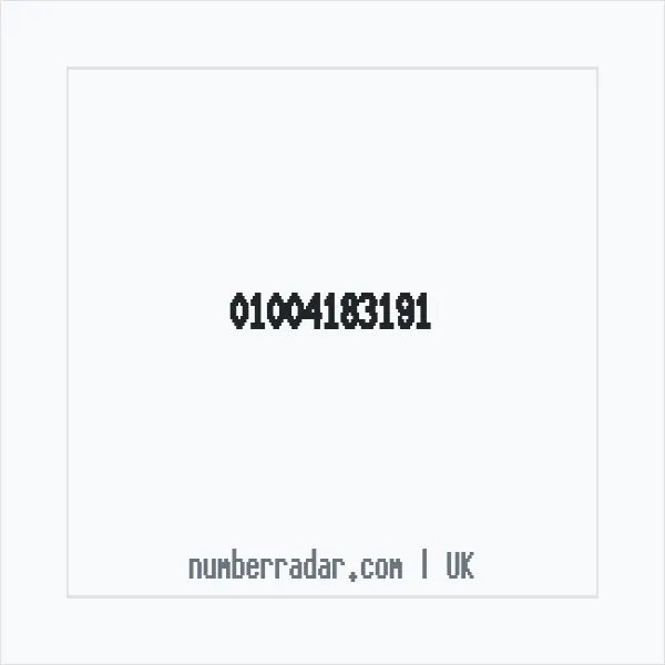 Reverse number check for +44 1004 183191 — who called me?