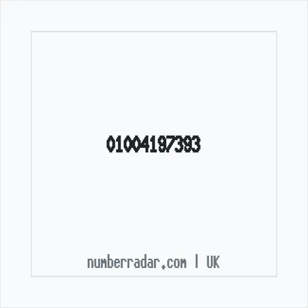 Reverse number check for +44 1004 197393 — who called me?