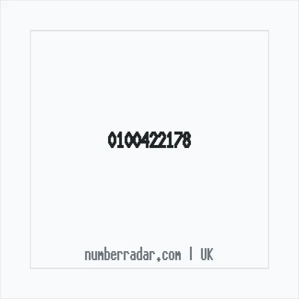 Reverse number check for +44 100422178 — who called me?