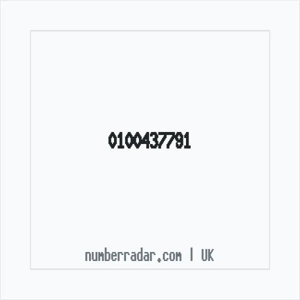 Reverse number check for +44 100437791 — who called me?