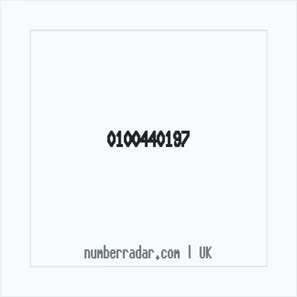 Reverse number check for +44 100440197 — who called me?
