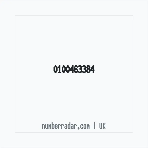 Reverse number check for +44 100463384 — who called me?