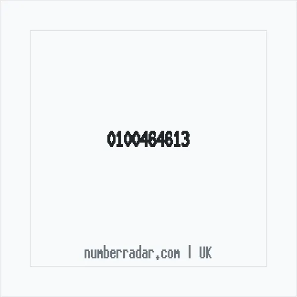 Reverse number check for +44 100464613 — who called me?