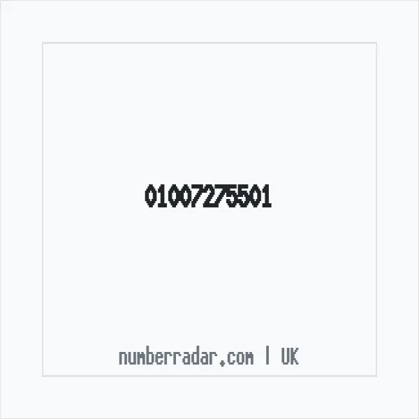 Reverse number check for +44 1007 275501 — who called me?