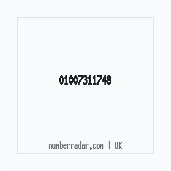 Reverse number check for +44 1007 311748 — who called me?