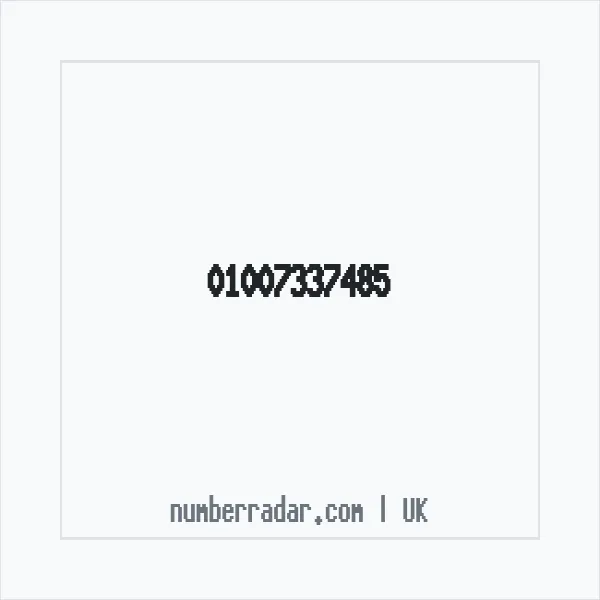 Reverse number check for +44 1007 337485 — who called me?