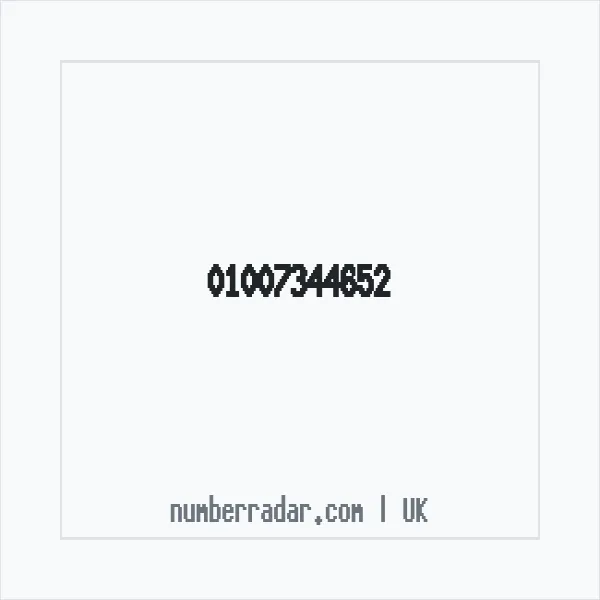 Reverse number check for +44 1007 344652 — who called me?