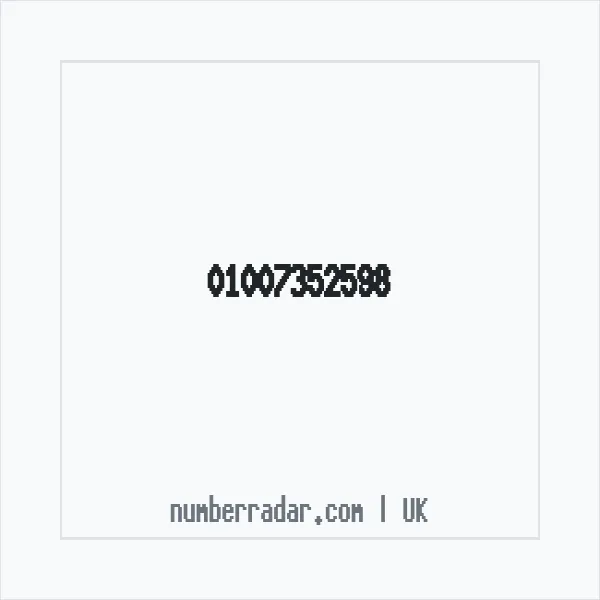Reverse number check for +44 1007 352598 — who called me?