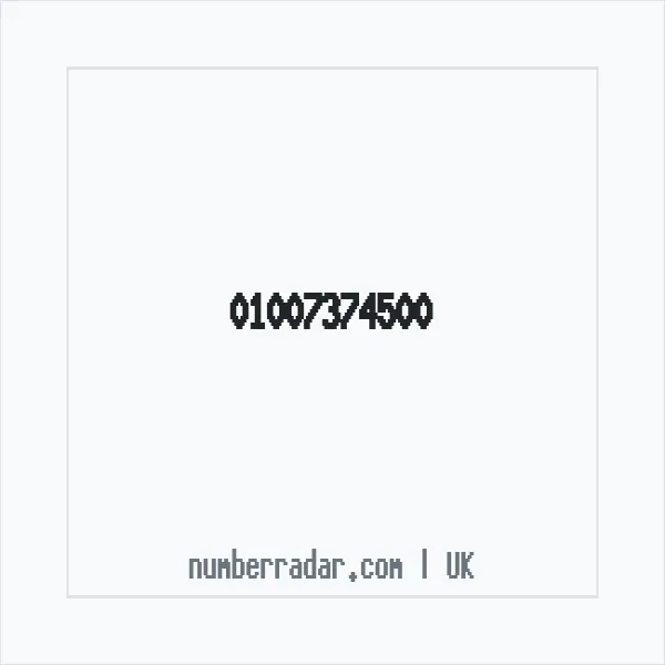 Reverse number check for +44 1007 374500 — who called me?