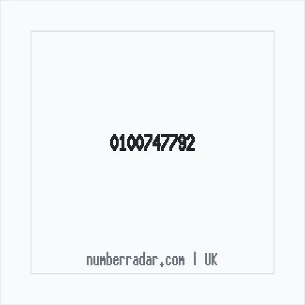 Reverse number check for +44 100747792 — who called me?