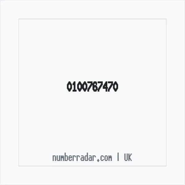 Reverse number check for +44 100767470 — who called me?