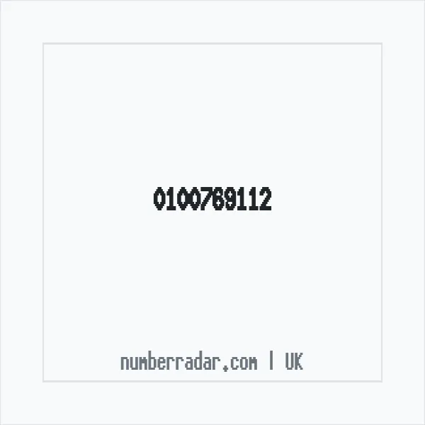 Reverse number check for +44 100769112 — who called me?