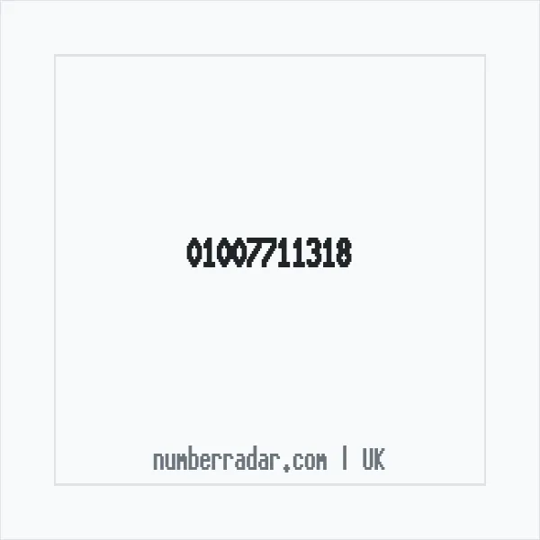 Reverse number check for +44 1007 711318 — who called me?