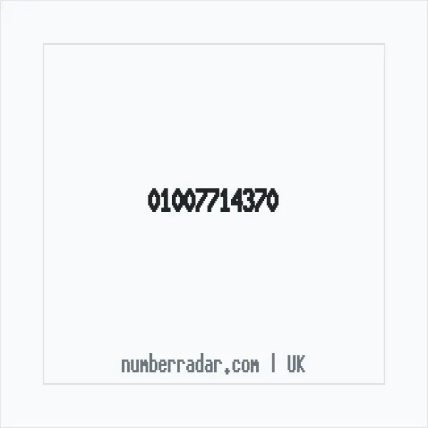 Reverse number check for +44 1007 714370 — who called me?
