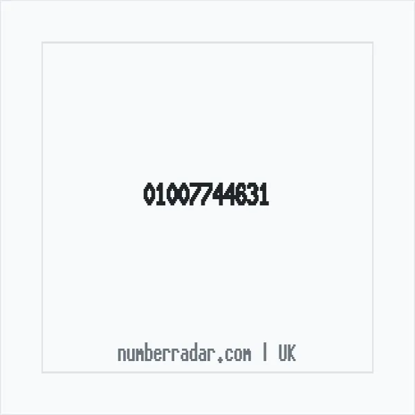 Reverse number check for +44 1007 744631 — who called me?