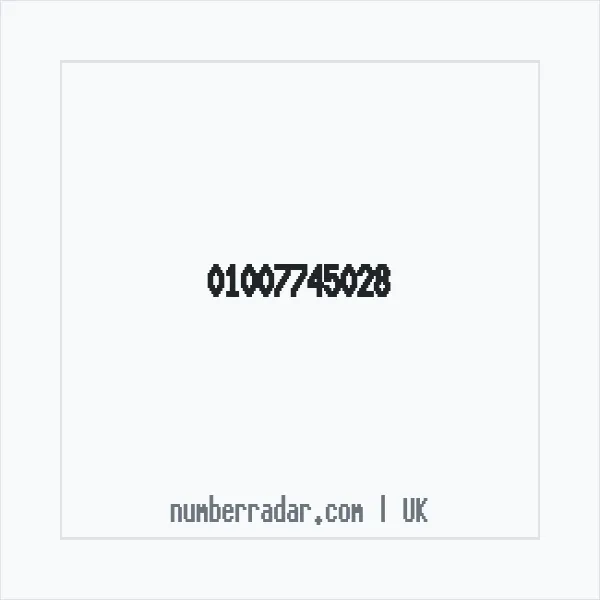 Reverse number check for +44 1007 745028 — who called me?