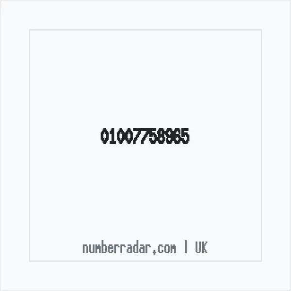 Reverse number check for +44 1007 758965 — who called me?
