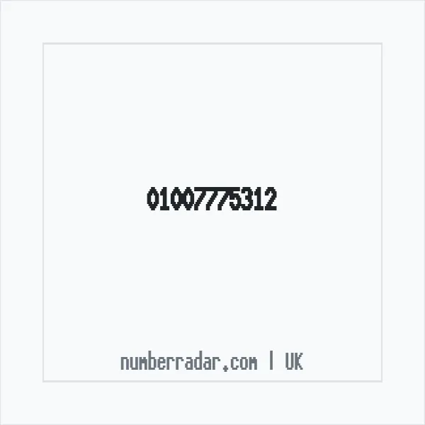 Reverse number check for +44 1007 775312 — who called me?