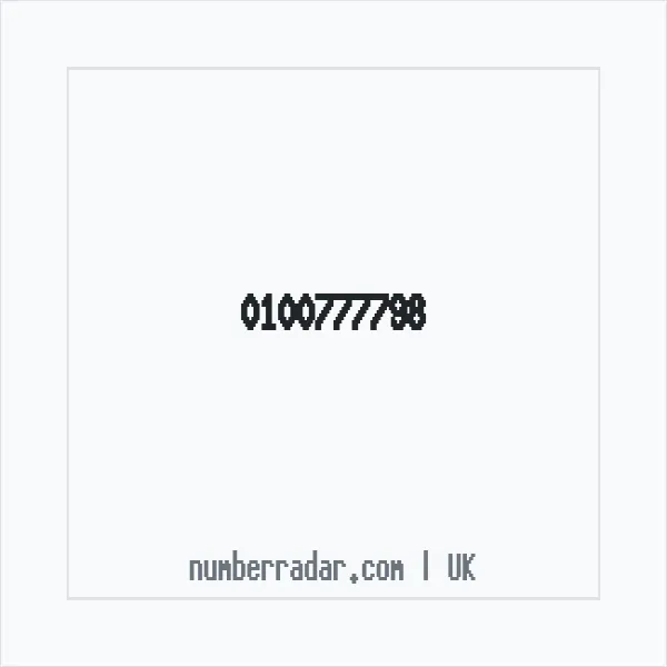 Reverse number check for +44 100777798 — who called me?