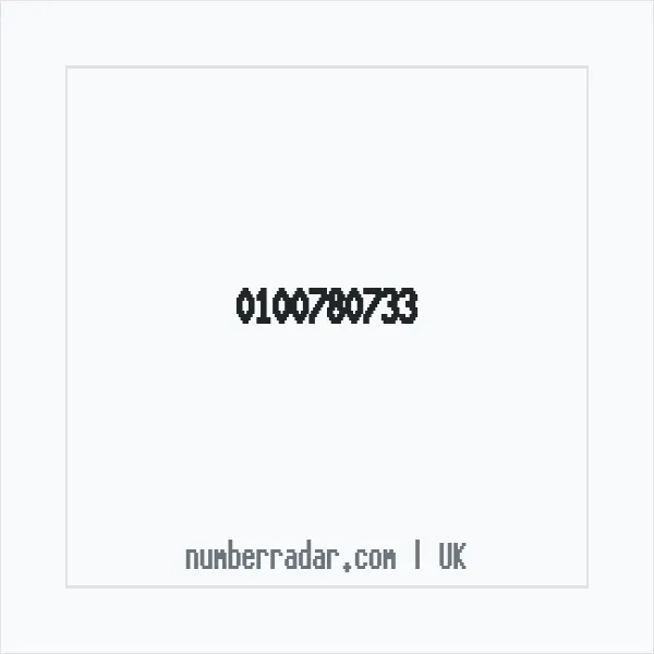 Reverse number check for +44 100780733 — who called me?
