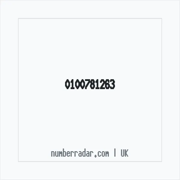 Reverse number check for +44 100781263 — who called me?