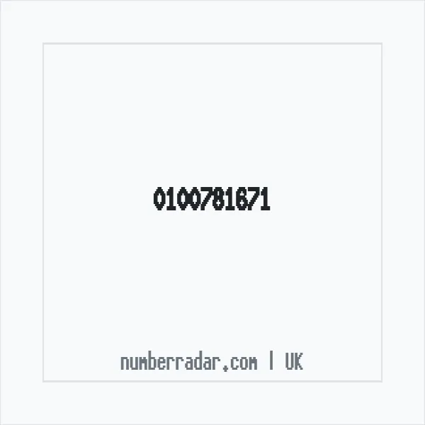Reverse number check for +44 100781671 — who called me?