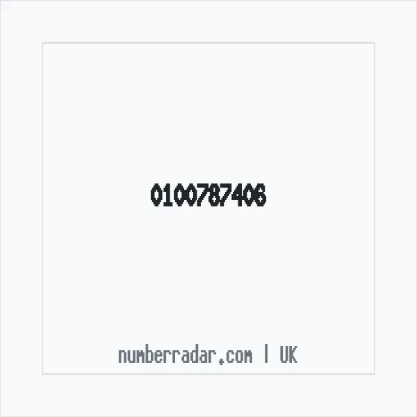 Reverse number check for +44 100787406 — who called me?